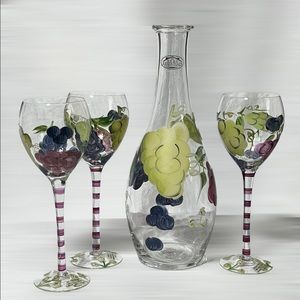 Home Essentials And Beyond Wine Glass Set With Decanter (